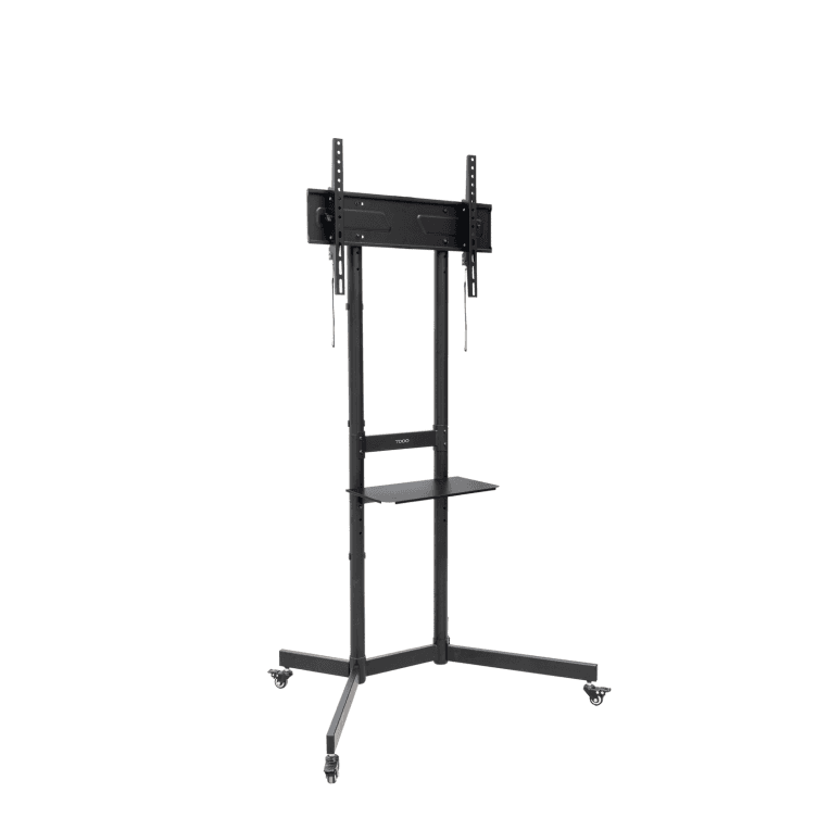 TooQ “KEFRÉN” Soporte de suelo con Ruedas para pantallas de 37”-70”, Negro