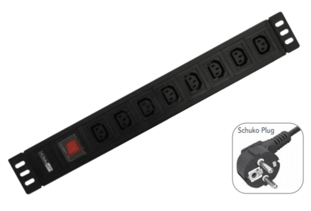 WP WPN-PDU-G05-08 base múltiple 2 m 8 salidas AC Negro