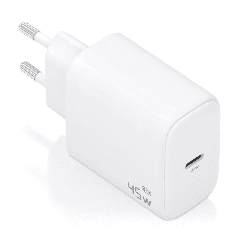 AISENS Cargador GaN 45W, 1xUSB-C PD3.0, Blanco