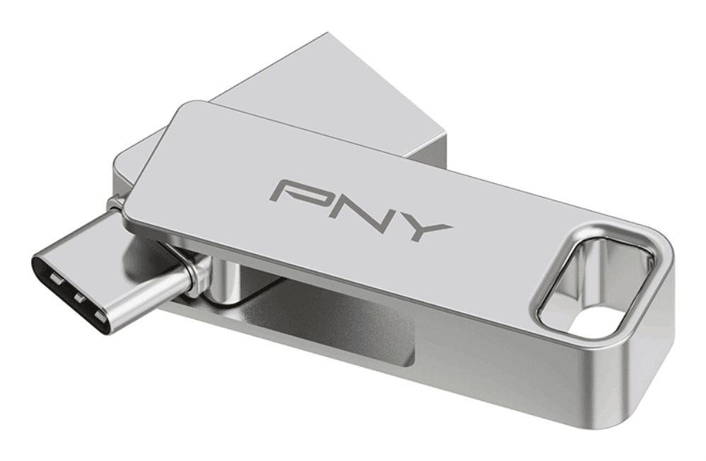 PNY DUO LINK unidad flash USB 128 GB USB Type-A / USB Type-C 3.2 Gen 1 (3.1 Gen 1) Acero inoxidable