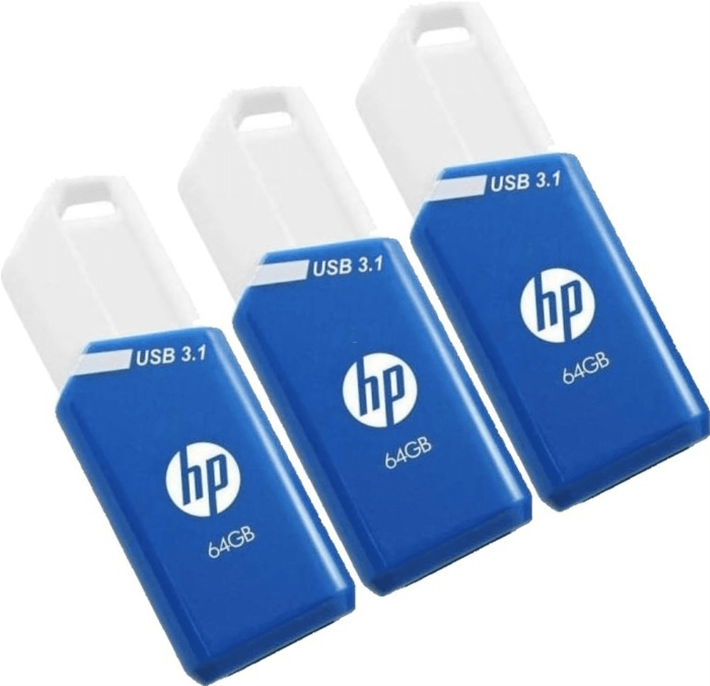 HP x755w Triple Pack unidad flash USB 64 GB USB tipo A 3.2 Gen 1 (3.1 Gen 1) Azul, Blanco