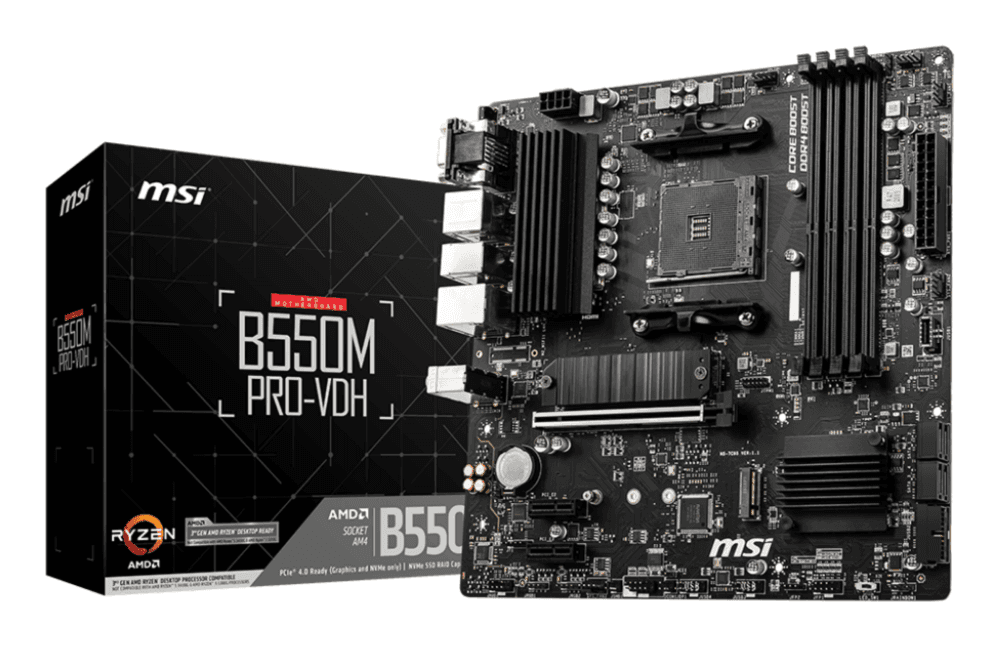 MSI B550M PRO-VDH placa base AMD B550 Zócalo AM4 micro ATX