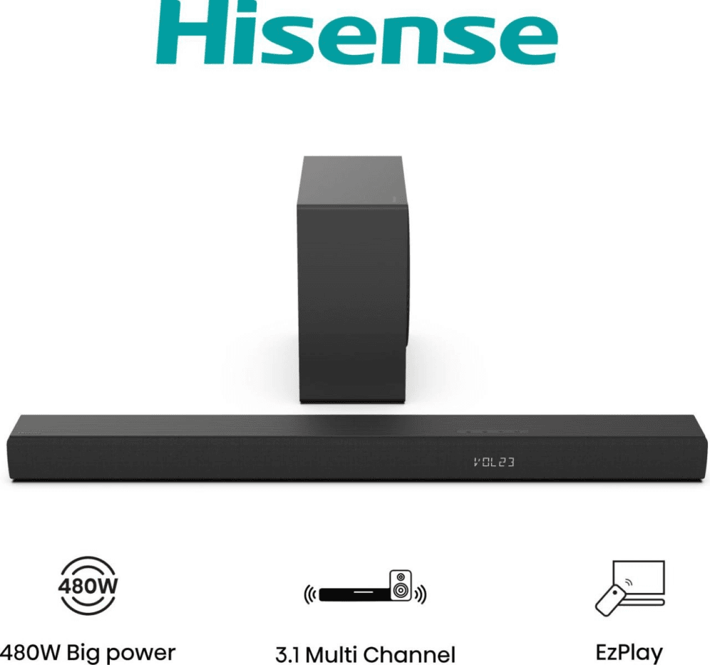 Hisense HS3100 Negro 3.1 canales 480 W