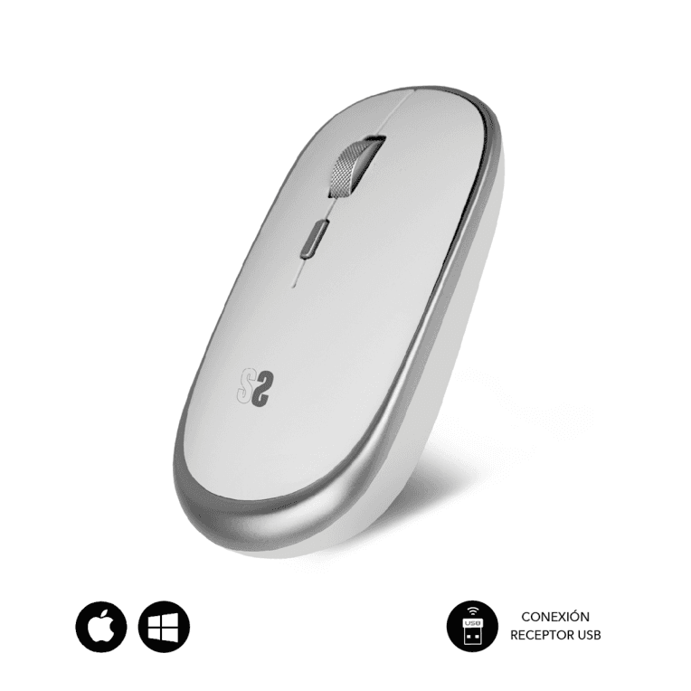 SUBBLIM Ratón Inalámbrico Mini Wireless Mini Mouse Silver
