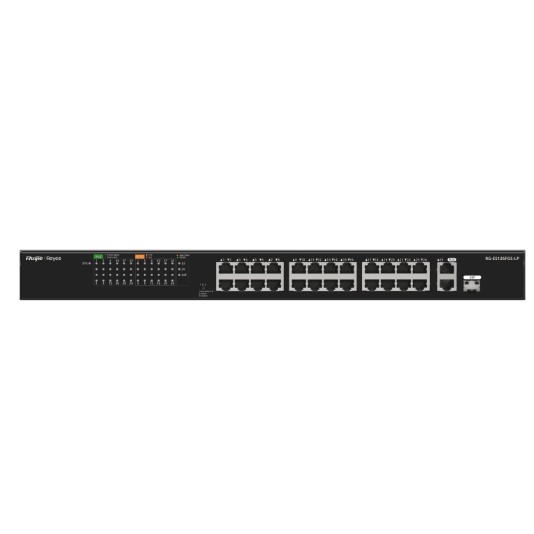 Ruijie Networks RG-ES126FGS-LP switch No administrado L2 Fast Ethernet (10/100) Energía sobre Ethernet (PoE) Negro