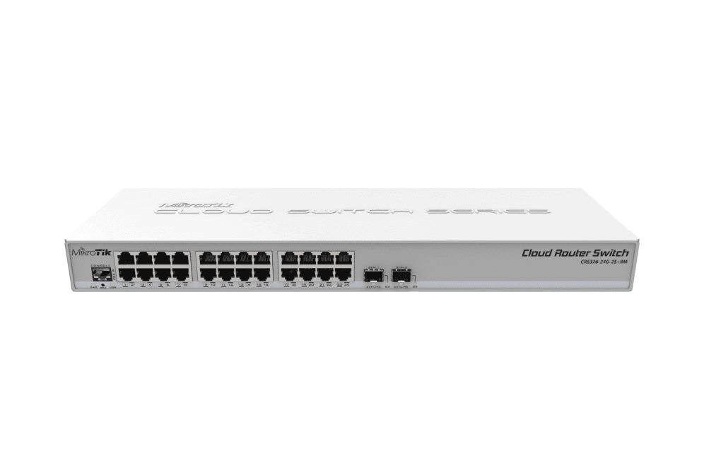 Mikrotik CRS326-24G-2S+RM switch Gestionado L2 Gigabit Ethernet (10/100/1000) Gris