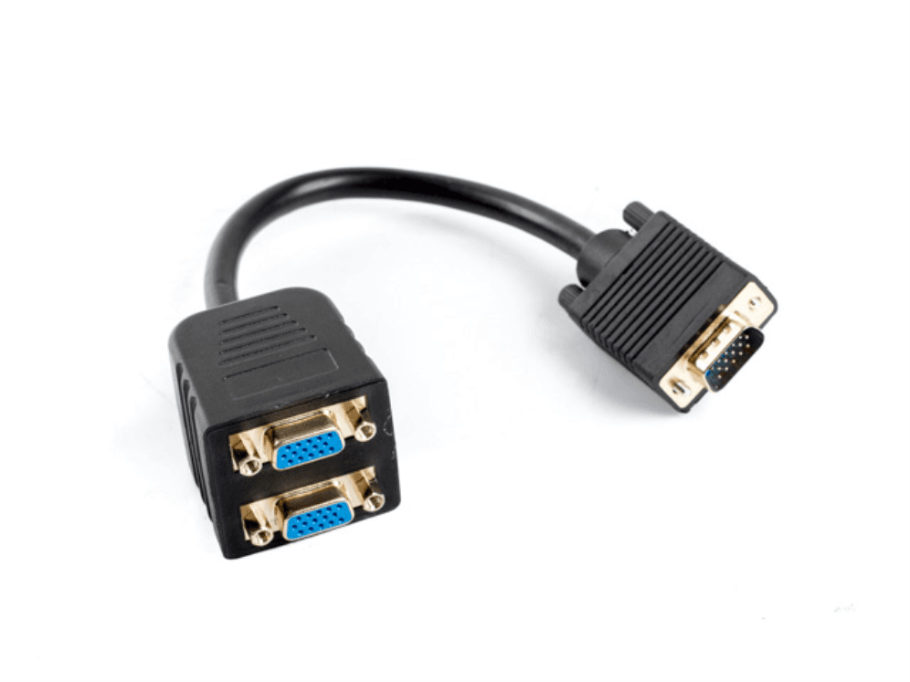 Lanberg AD-0020-BK cable VGA 0,2 m VGA (D-Sub) 2 x VGA (D-Sub) Negro