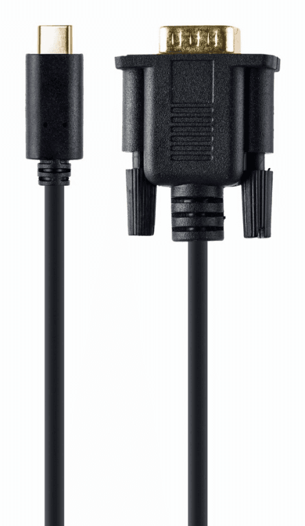Gembird A-CM-VGAM-01 adaptador de cable de vídeo 2 m USB C VGA (D-Sub) Negro