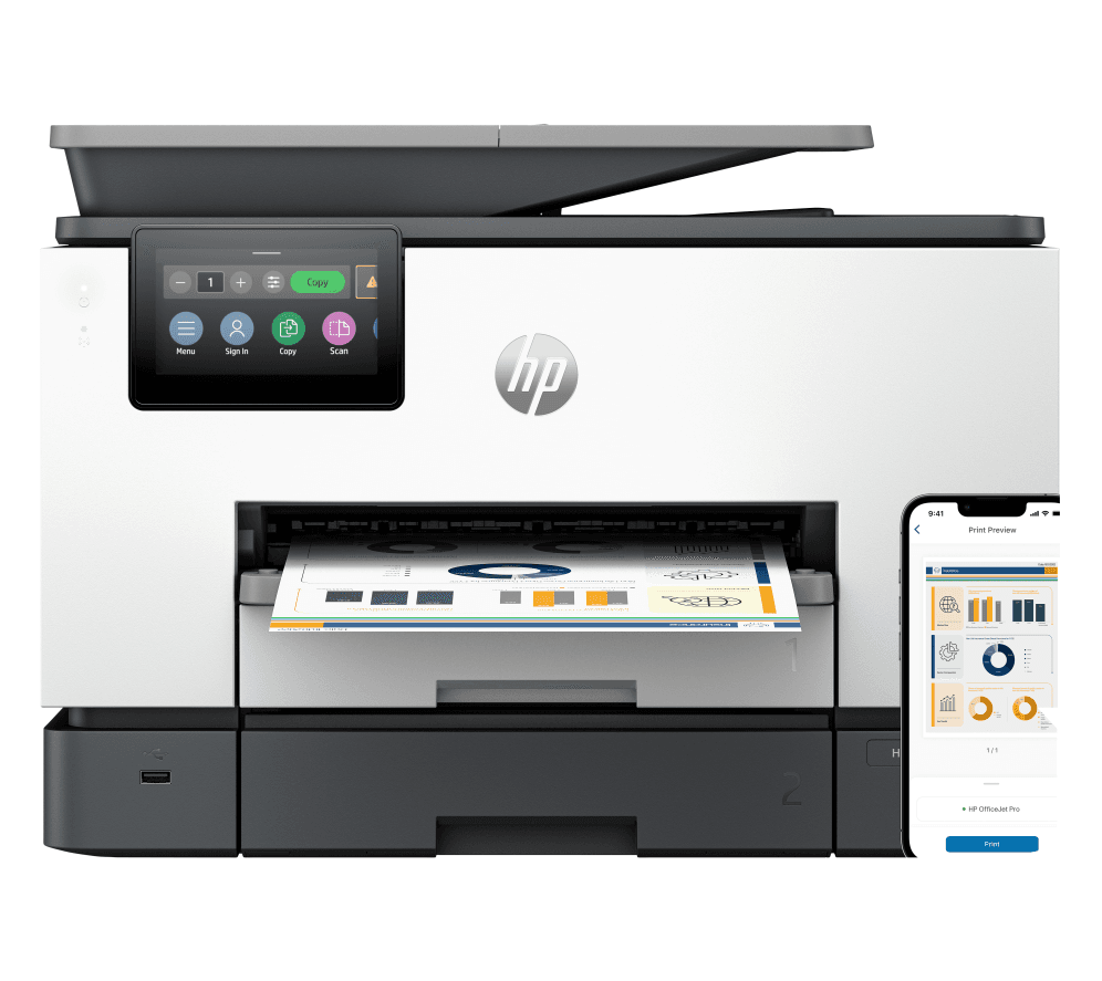 HP OfficeJet Pro 9130b Inalámbrico All-in-One Color Impresora, Impresión a doble cara; Copiadora y escáner