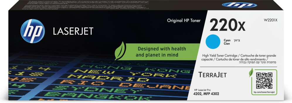 HP Cartucho de tóner Original LaserJet 220X cian