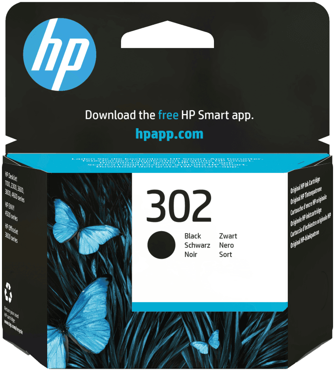 HP Cartucho de tinta original 302 negro