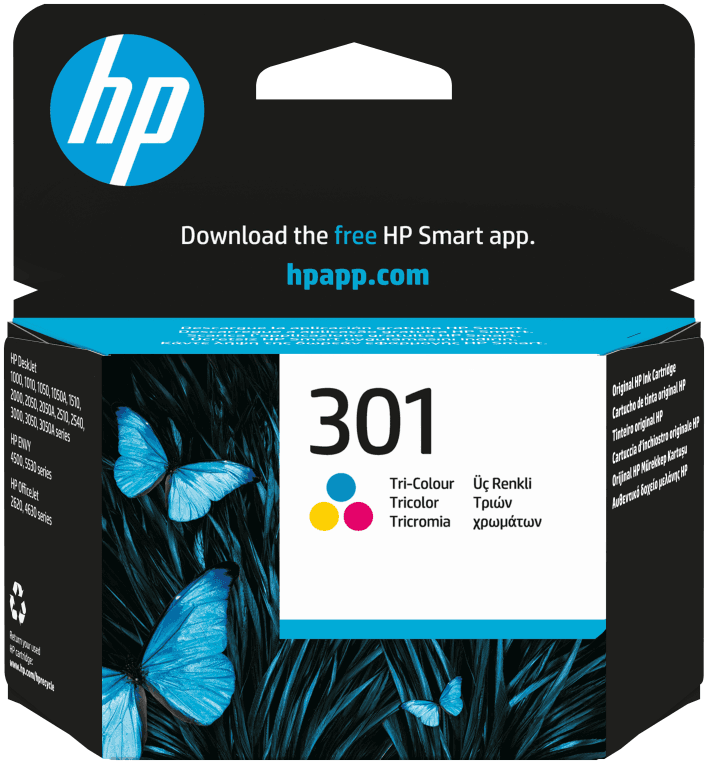 HP Cartucho de tinta original 301 Tri-color