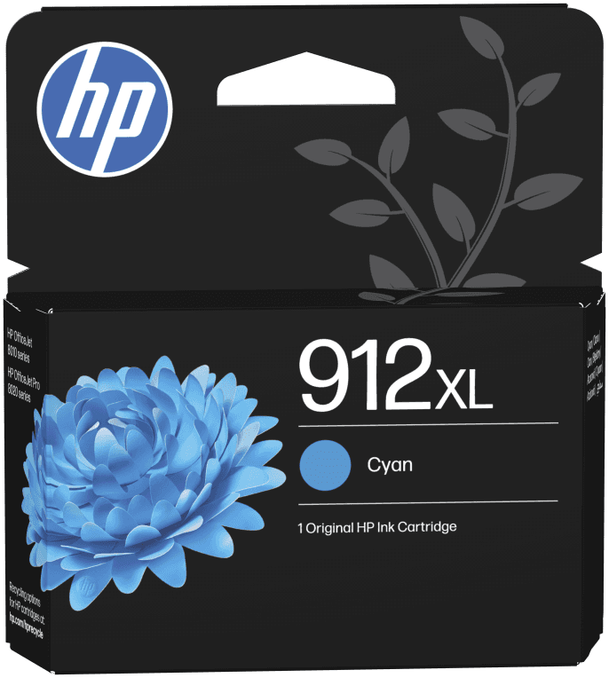 HP Cartucho de tinta Original 912XL cian de alta capacidad