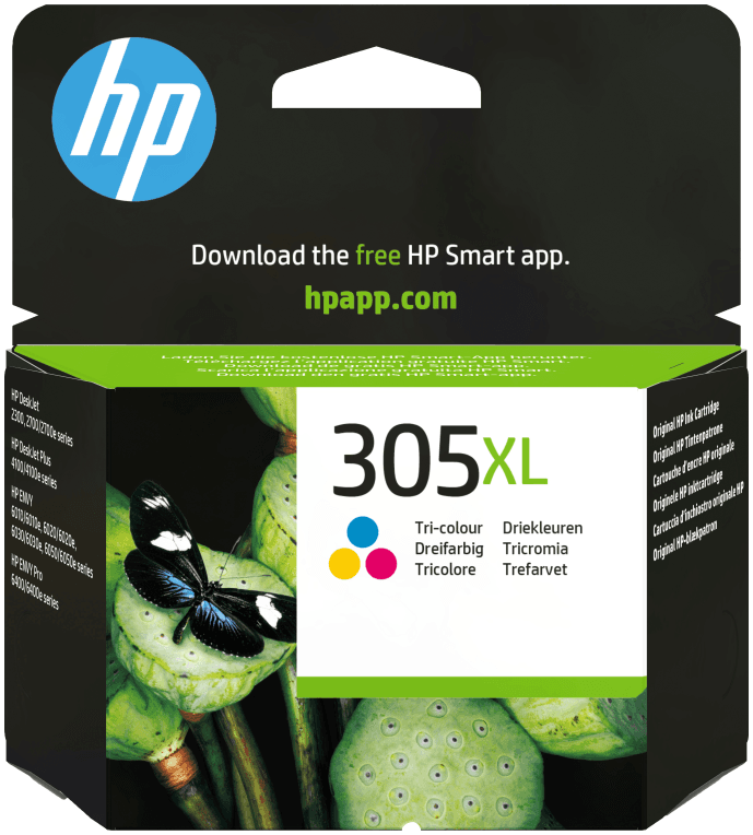 HP Cartucho de tinta Original 305XL de alta capacidad tricolor