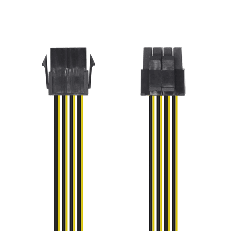 AISENS Cable Alimentación, 8pin/H-4+4pin/M, 30cm