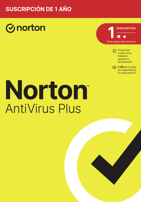 Norton AntiVirus Plus Seguridad de antivirus Base Español 1 licencia(s) 1 año(s)