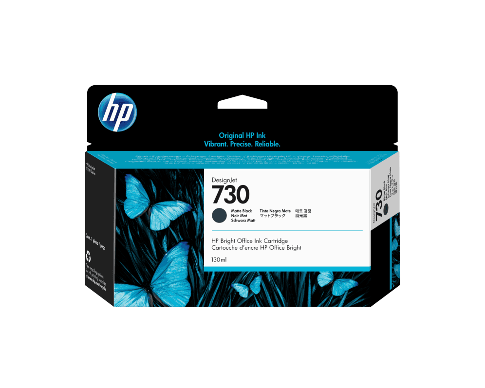HP Cartucho de tinta DesignJet 730 negro mate de 130 ml