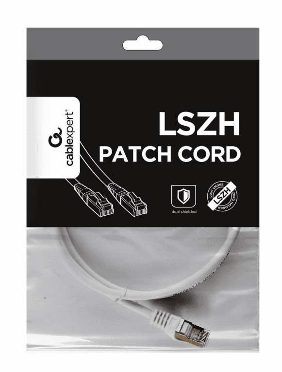 Gembird PP6A-LSZHCU-W-1M cable de red Blanco Cat6a S/FTP (S-STP)