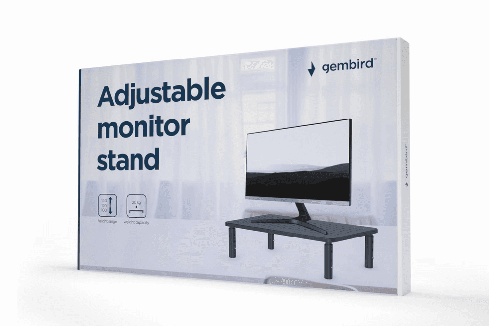 Gembird MS-TABLE-01 soporte para monitor Escritorio Negro