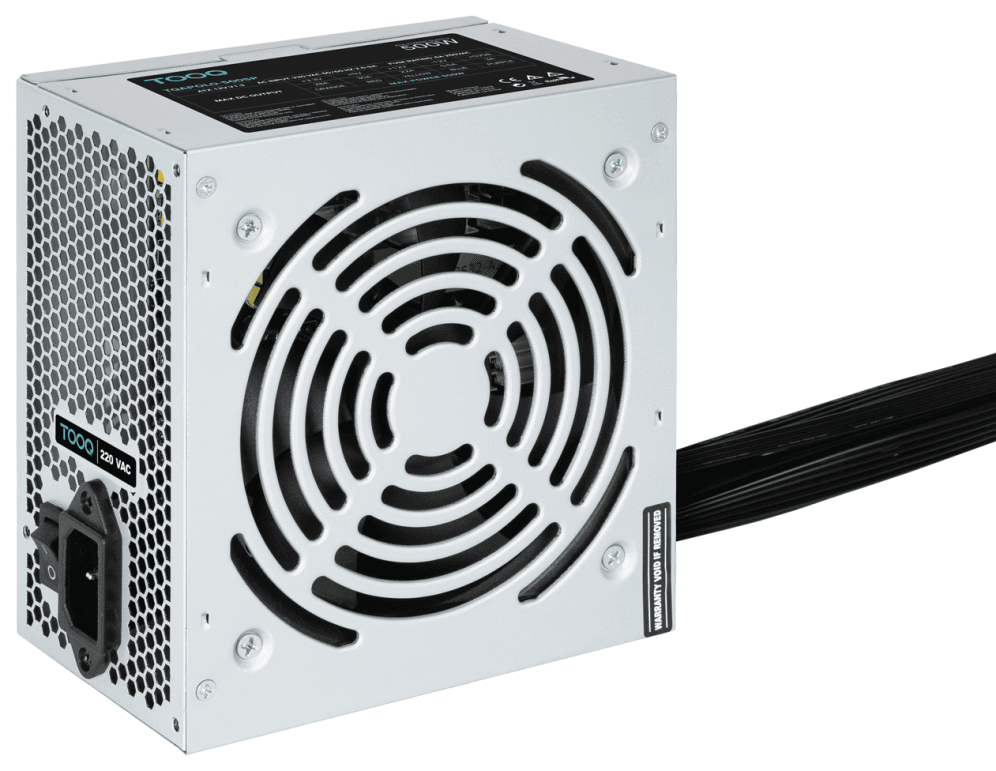 TooQ TQAPOLO-500SP unidad de fuente de alimentación 500 W 20+4 pin ATX ATX Plata
