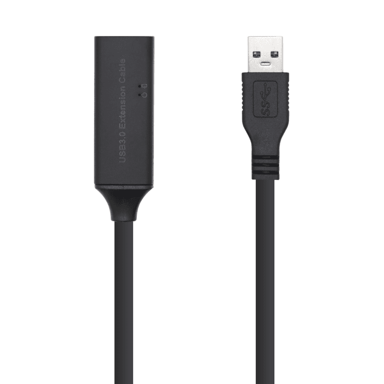 AISENS Cable USB 3.0 Prolongador con amplificador y alim., Tipo A/M-A/H, Negro, 15m