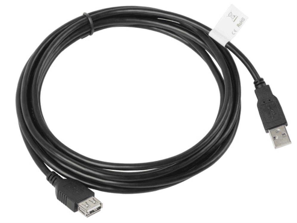 Lanberg CA-USBE-10CC-0030-BK cable USB USB 2.0 3 m USB A Negro