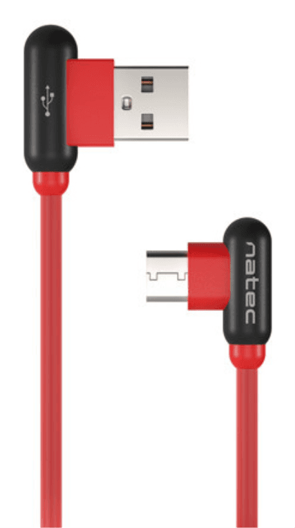 NATEC NKA-1201 cable USB USB 2.0 1 m USB A USB C Negro, Rojo