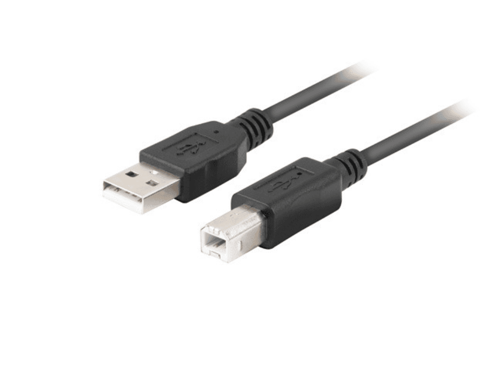 Lanberg CA-USBA-15CU-0010-BK cable USB USB 2.0 1 m USB B Negro