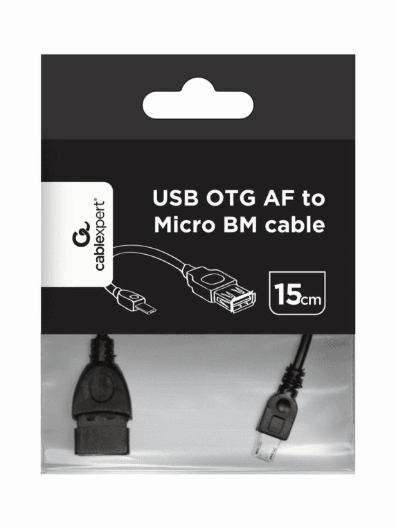Gembird USB A - Micro-USB B, 0.15m cable USB USB 2.0 0,15 m Negro