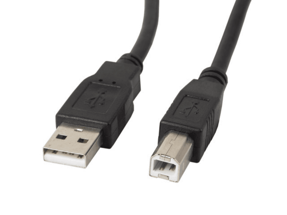 Lanberg CA-USBA-10CC-0005-BK cable USB USB 2.0 0,5 m USB B Negro