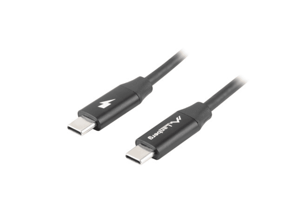Lanberg CA-CMCM-40CU-0005-BK cable USB USB 2.0 0,5 m USB C Negro