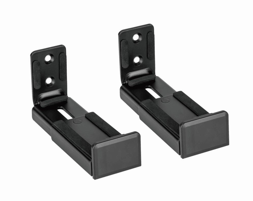 Gembird WM-SB-01 soporte de altavoz Pared Acrilonitrilo butadieno estireno (ABS), Acero Negro