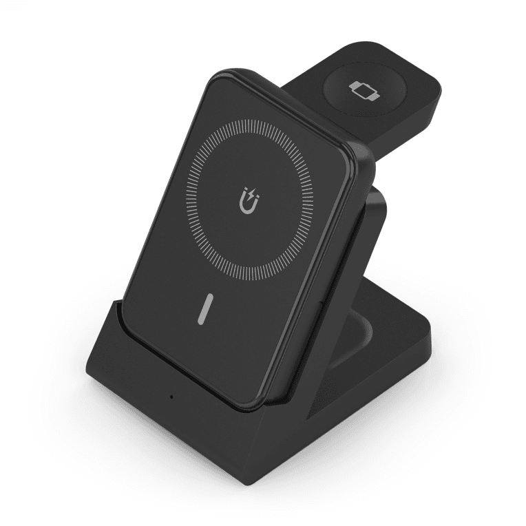 AISENS ASCH-15W4WC064-BK cargador de dispositivo móvil Auriculares, Smartphone, Reloj inteligente Cargador inalámbrico Interior