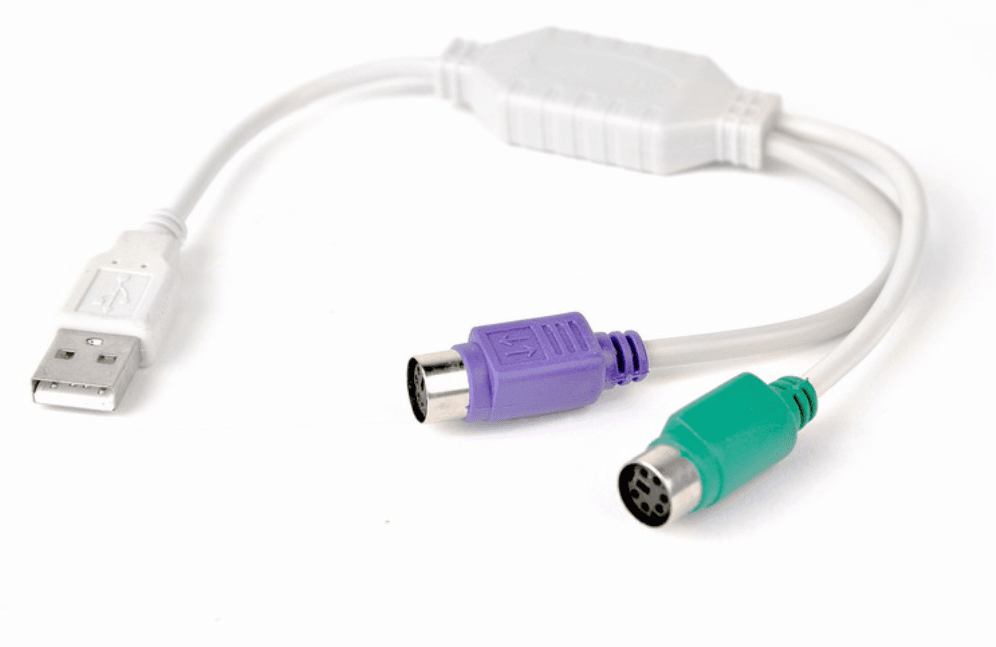 Gembird UAPS12 cable ps/2 0,3 m 2x 6-p Mini-DIN USB A Blanco