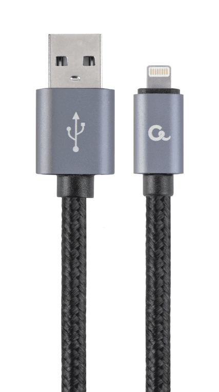 Gembird CCB-MUSB2B-AMLM-6 cable de teléfono móvil Negro 1,8 m USB A Lightning