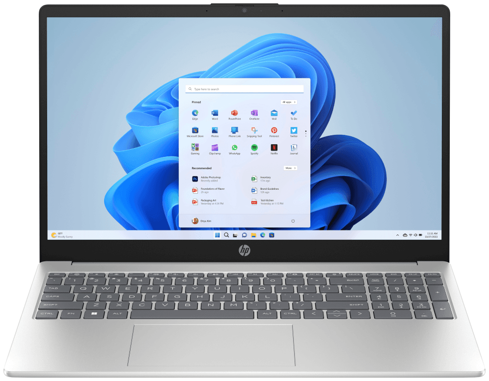 HP 15-fd0061ns Intel® Core™ i7 i7-1355U Portátil 39,6 cm (15.6") Full HD 8 GB DDR4-SDRAM 512 GB SSD Wi-Fi 6 (802.11ax) Windows 11 Home Plata