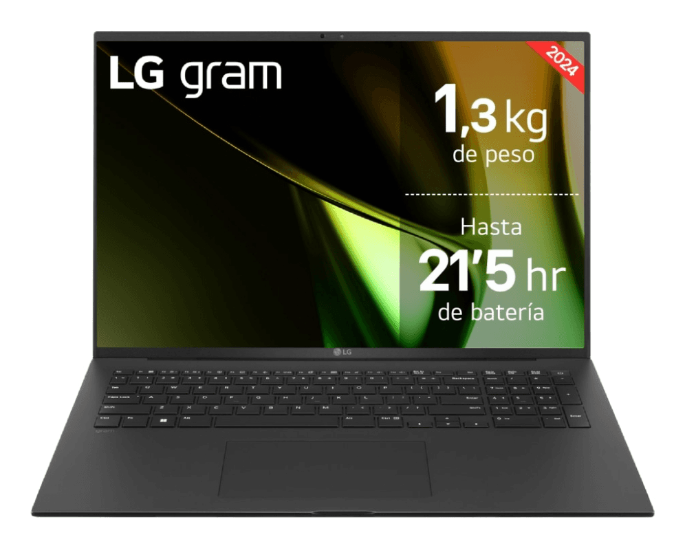 LG Gram 17Z90S Intel Core Ultra 7 155H Portátil 43,2 cm (17") WQXGA 16 GB LPDDR5-SDRAM 512 GB SSD Wi-Fi 6E (802.11ax) Windows 11 Home Español Negro