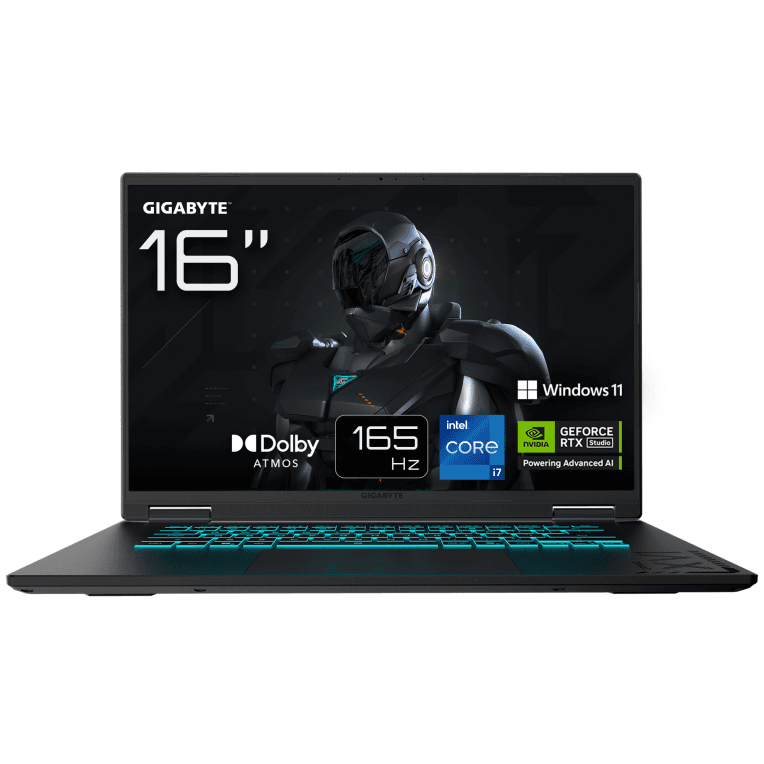 GIGABYTE GAMING A16 CWH Portátil Gaming - 16,0“, 165Hz WUXGA, Intel Core i7-13620H, NVIDIA RTX 5070, 32GB DDR5 5200MHz, 1TB Gen4 SSD, Win 11 Home, Garantía de 2 años, Dolby Atmos, GAMING A16 CWHI3ES864SH