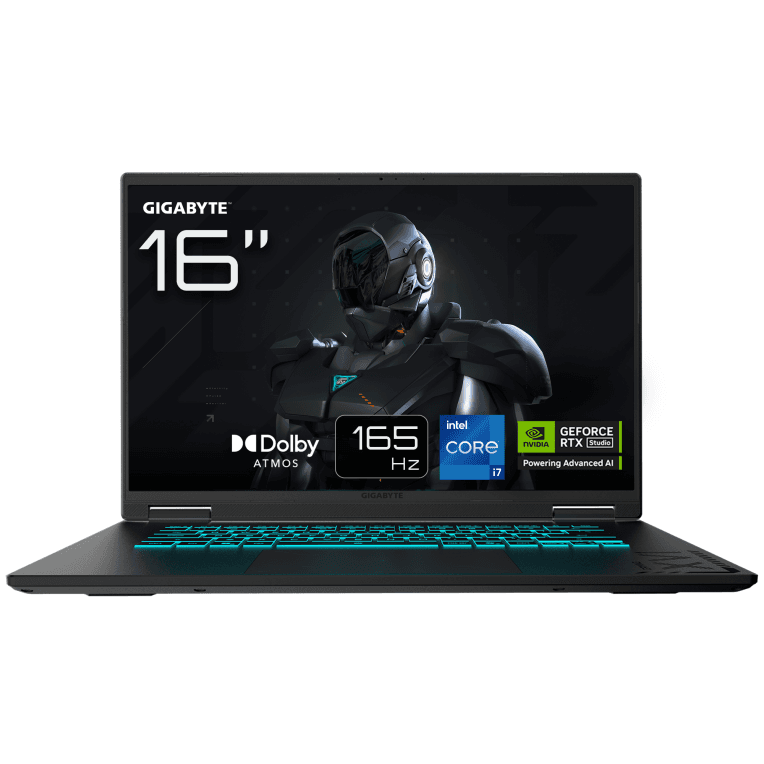 GIGABYTE Gaming A16 CVH Portátil - 16" 165Hz WUXGA, Intel Core i7-13620H, NVIDIA RTX 5060, 32GB DDR5 5200MHz, 1 x SSD Gen4 de 1TB, DOS, Garantía de 2 años, Dolby Atmos, A16 CVHI3ES864SD
