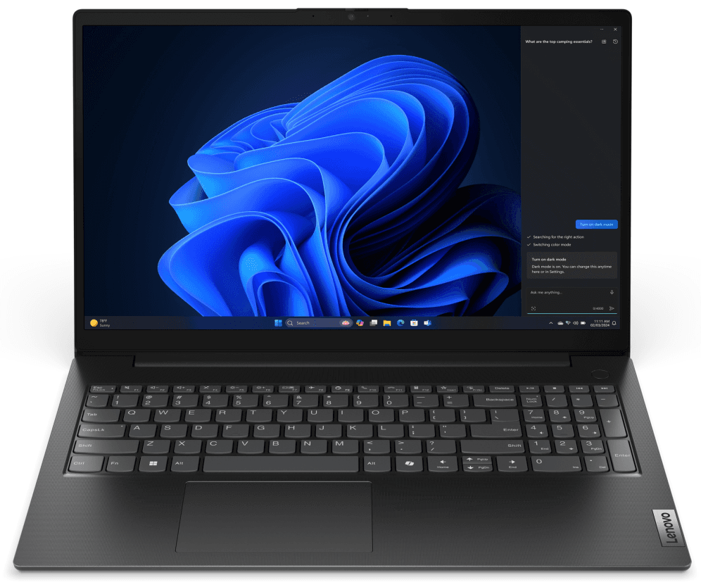 Lenovo V15 G5 IRL Intel® Core™ i3 i3-1315U Portátil 39,6 cm (15.6") Full HD 8 GB DDR5-SDRAM 512 GB SSD Wi-Fi 6 (802.11ax) Windows 11 Home Español Negro
