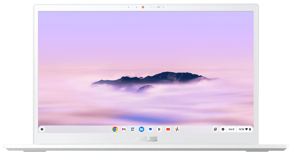 ASUS Chromebook Plus CX34 CX3402CVA-PQ1363 - Ordenador Portátil 14" Full HD (Intel Core 3 100U, 8GB RAM, 256GB UFS, Graphics, ChromeOS) Blanco Perla - Teclado QWERTY español