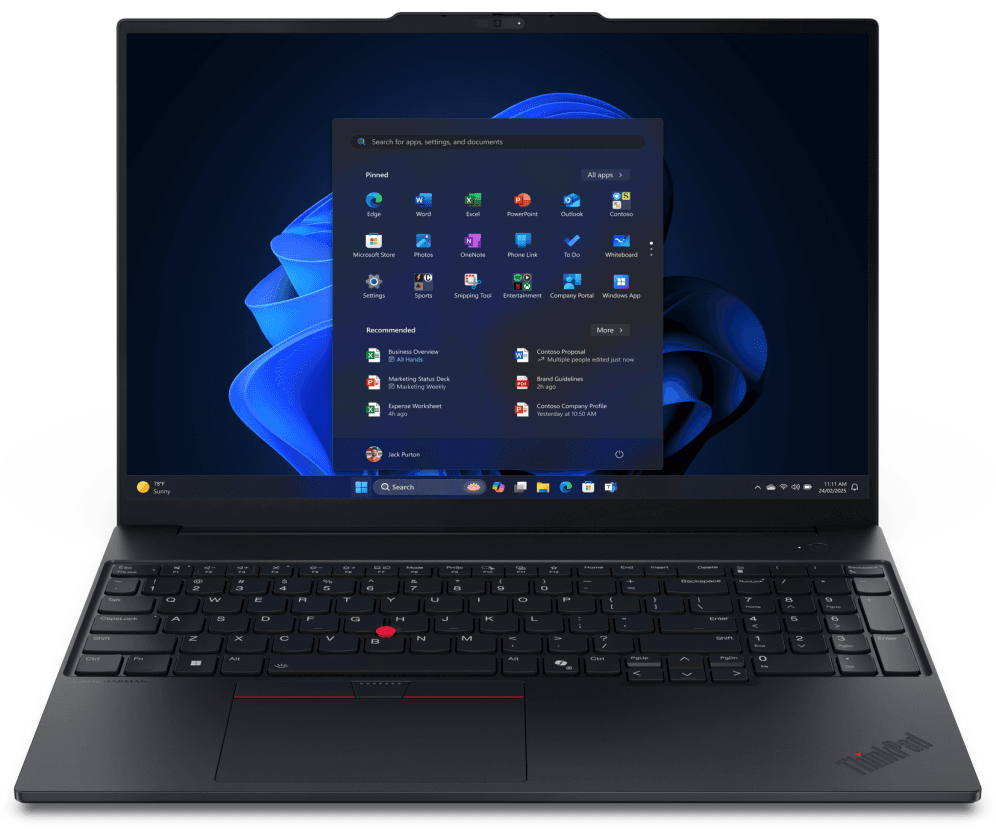 Lenovo ThinkPad E16 Gen 3 (Intel) Copilot+ PC Intel Core Ultra 5 226V Portátil 40,6 cm (16") WUXGA 16 GB LPDDR5x-SDRAM 512 GB SSD Wi-Fi 6E (802.11ax) Windows 11 Pro Español Negro