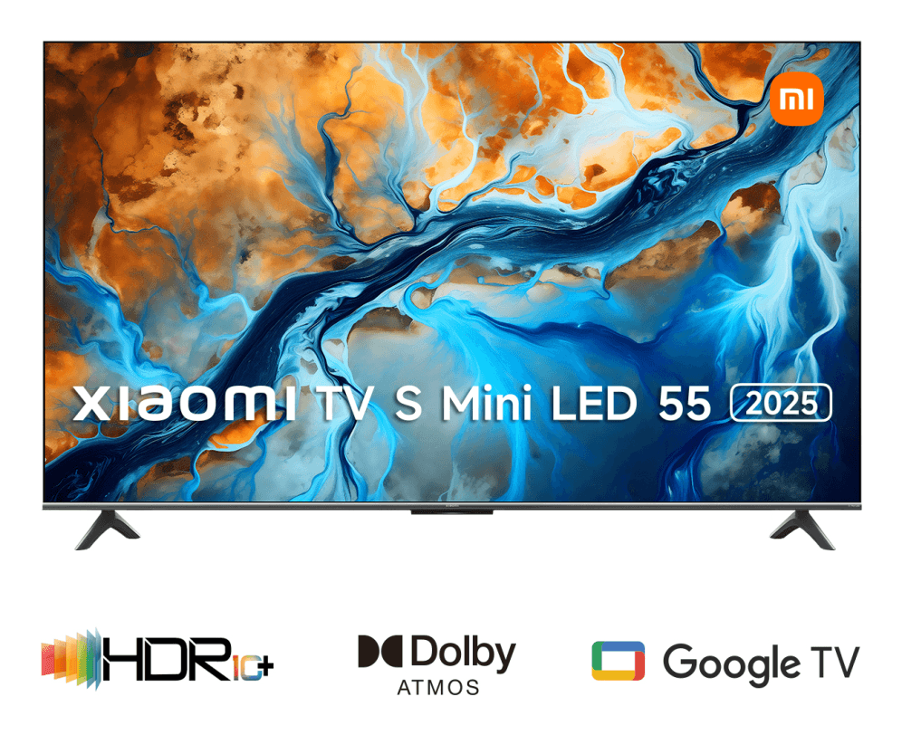 Xiaomi TV S Mini LED 55 2025 139,7 cm (55") 4K Ultra HD Smart TV Wifi Negro 1200 cd / m²