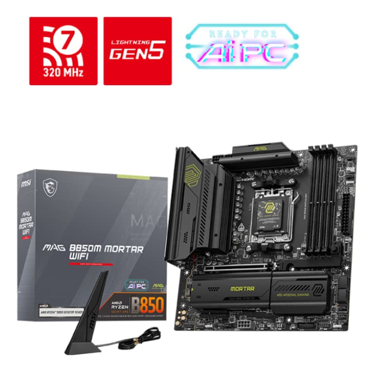 MSI MAG B850M MORTAR WIFI placa base AMD B850 Zócalo AM5 micro ATX