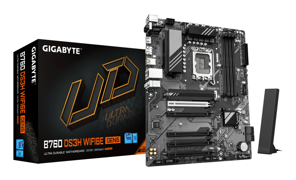 GIGABYTE B760 DS3H WIFI6E GEN5 Intel B760 Express LGA 1700 ATX