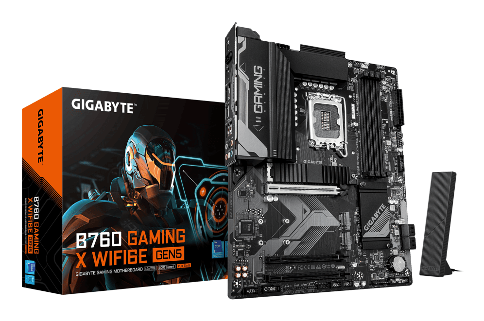 GIGABYTE B760 GAMING X WIFI6E GEN5 Placa Base – Compatible con procesadores Intel Core 14ª generación, VRM de 8+1+1 fases, hasta 5600 MHz DDR5, 3 x M.2 PCIe 4.0, Wi-Fi 6E, LAN 2.5 GbE, USB 3.2 Gen 2