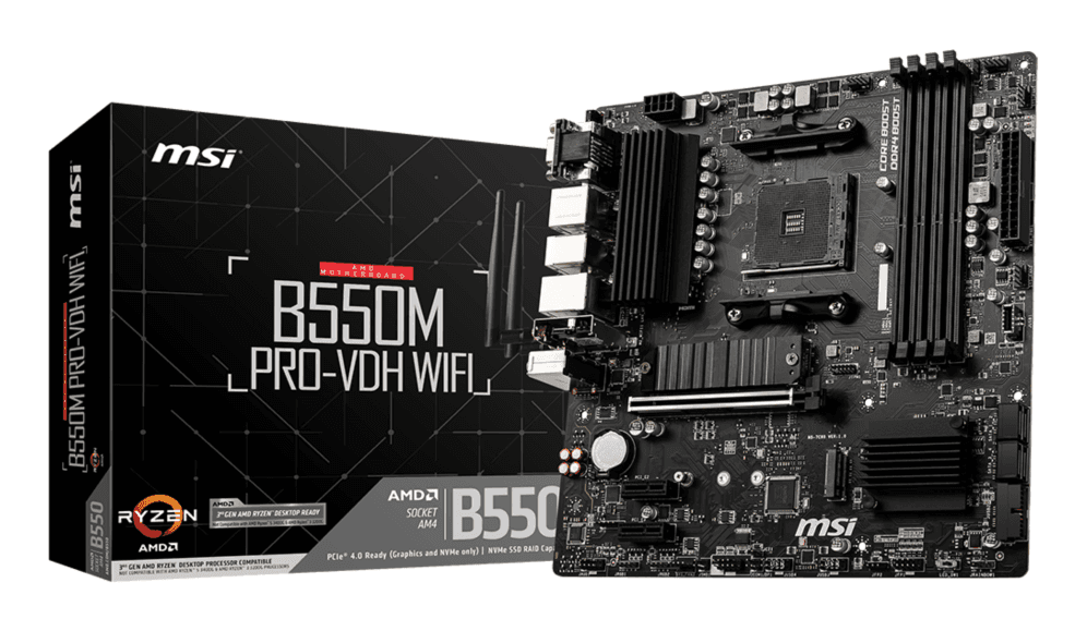 MSI B550M PRO-VDH WIFI placa base AMD B550 Zócalo AM4 micro ATX