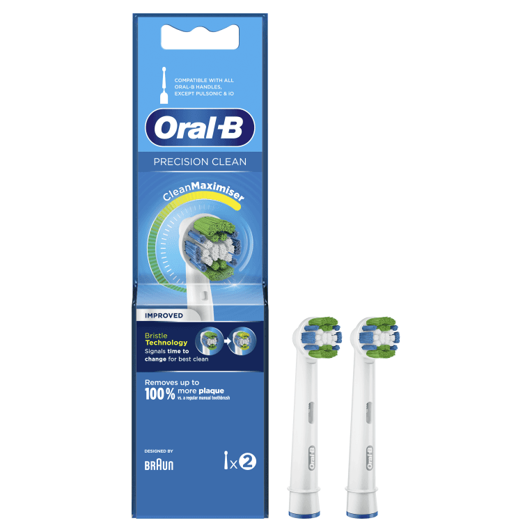 Oral-B Precision Clean 80338441 cepillo de cabello 2 pieza(s) Azul, Verde, Blanco