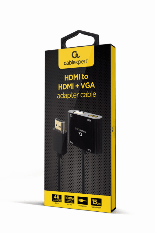 Gembird A-HDMIM-HDMIFVGAF-01 tarjeta y adaptador de interfaz HDMI, VGA
