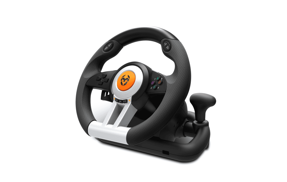 Krom K-Wheel Negro USB Volante + Pedales Analógico/Digital PlayStation 4, Playstation, Playstation 3, Xbox One